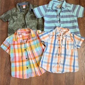 Multicolor Plaid Short-Sleeve Button up shirts